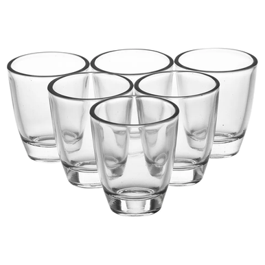 Clear 45ml Shooter Glass Set – Pack of Six for Spirits